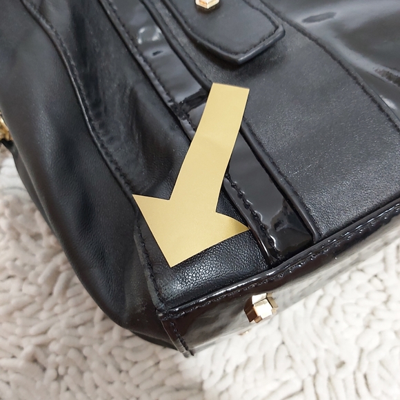 Zac Posen black patent leather satchel purse - Picture 8 of 10